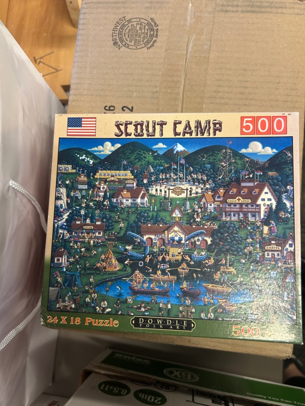 Scout Camp 500-Piece Puzzle by - Green